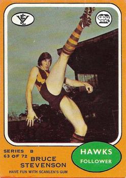 1973 Scanlens VFL #63 Bruce Stevenson Front